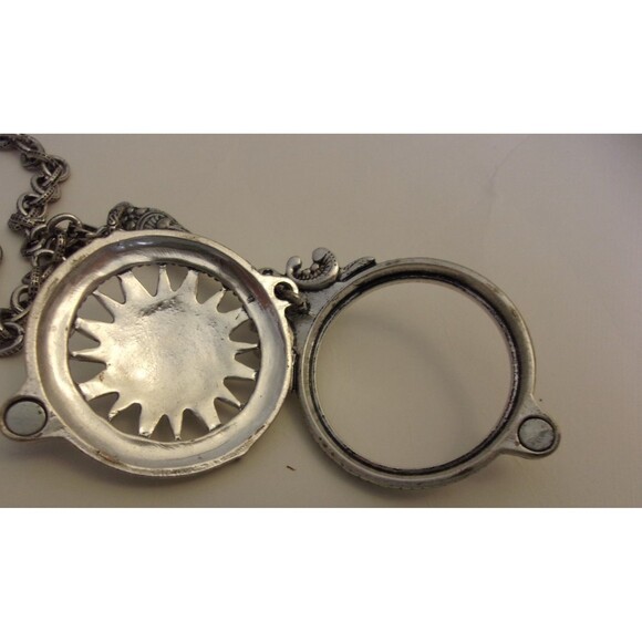 Patricia Nash Silver Metal Necklace Compass Design 20.25" Long - Picture 4 of 8